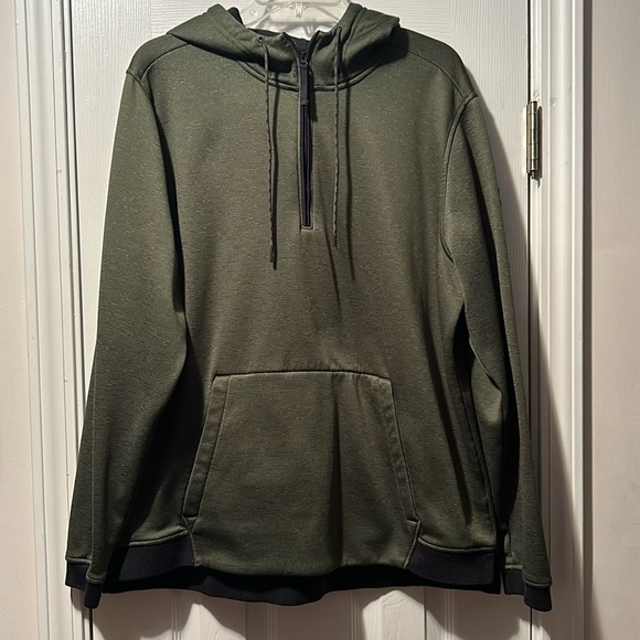 🦾Under Armour Cold Gear Men’s Pullover Sweatshirt Hoodie XL Dark Green - Picture 3 of 16